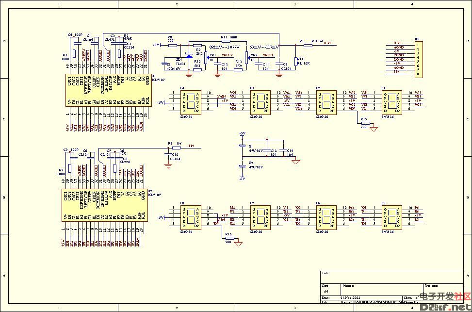7107做的电压表电路(双表)