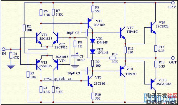 全互补对称电路OCL功放_电路图-华强电子网