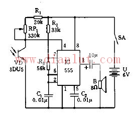 冰箱内照明灯状态检测原理图