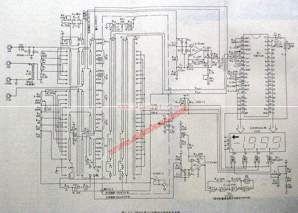 dt830型数字万用表电路