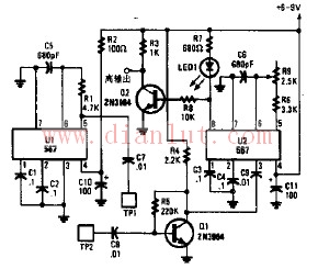 桥式接触片传感器电路图_电路图-华强电子网