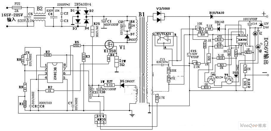电动车36v电瓶充电器电路图图片