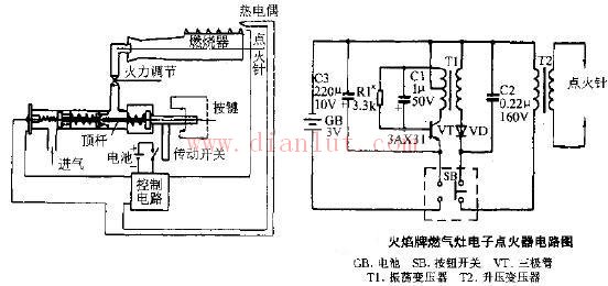 威力牌燃气灶电子点火器电路图_电子设计应用