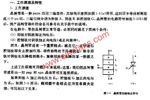 晶闸管工作原理及特点电路图