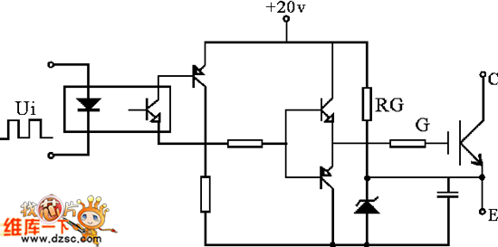 光耦隔离输出驱动电路图