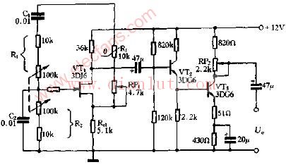 频率可调的文氏电桥振荡信号发生器