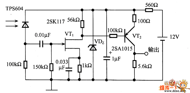 红外遥控接收装置电路图