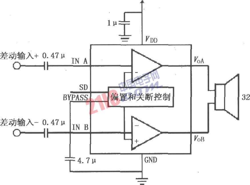 LM4915构成的双声道放大电路