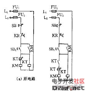 时间继电器瞬时间动作触点在定时电路中的应用