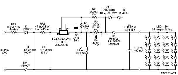 1.25w非隔离恒流led驱动器电源设计,解决方案--华强电子网