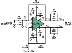 运算放大器:驱动PIN二极管替代方案,解决方案