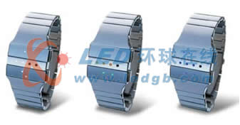 Tokyoflash的LED手表,独树一格的时间表示法