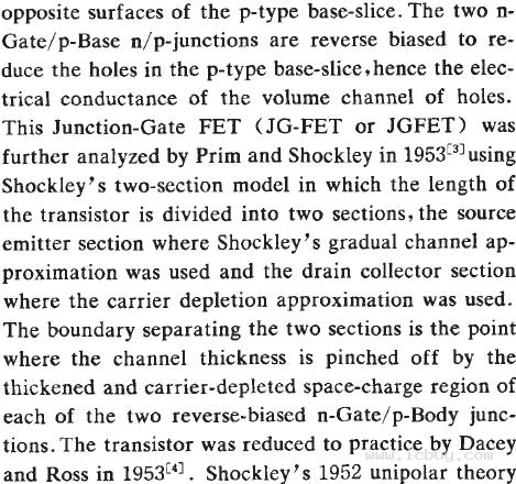 场引晶体管理论:XII.双极飘移扩散电流(薄及厚、