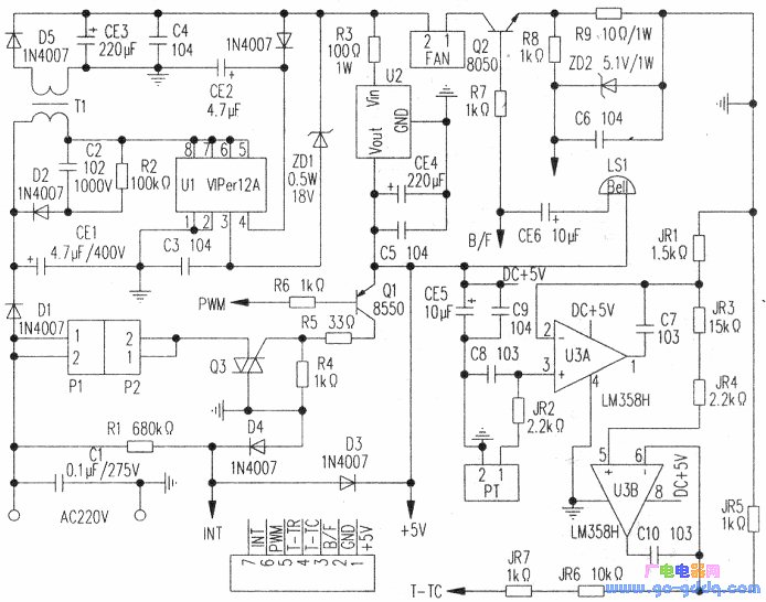 光波炉的电路原理图