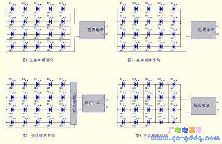 LED的串并联排布结构电路与整个灯具寿命的关