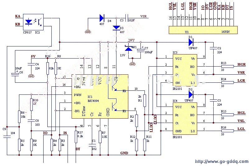 IRFP460MOS功率管开关电源全桥驱动模块电路