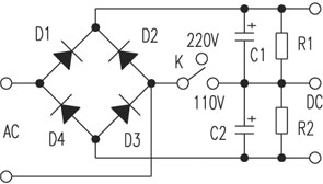 开关电源110V\/220V两种输入电压的切换原理