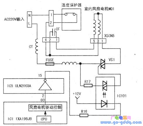 科龙KFR-35GW型空调工作一段时间自动停止