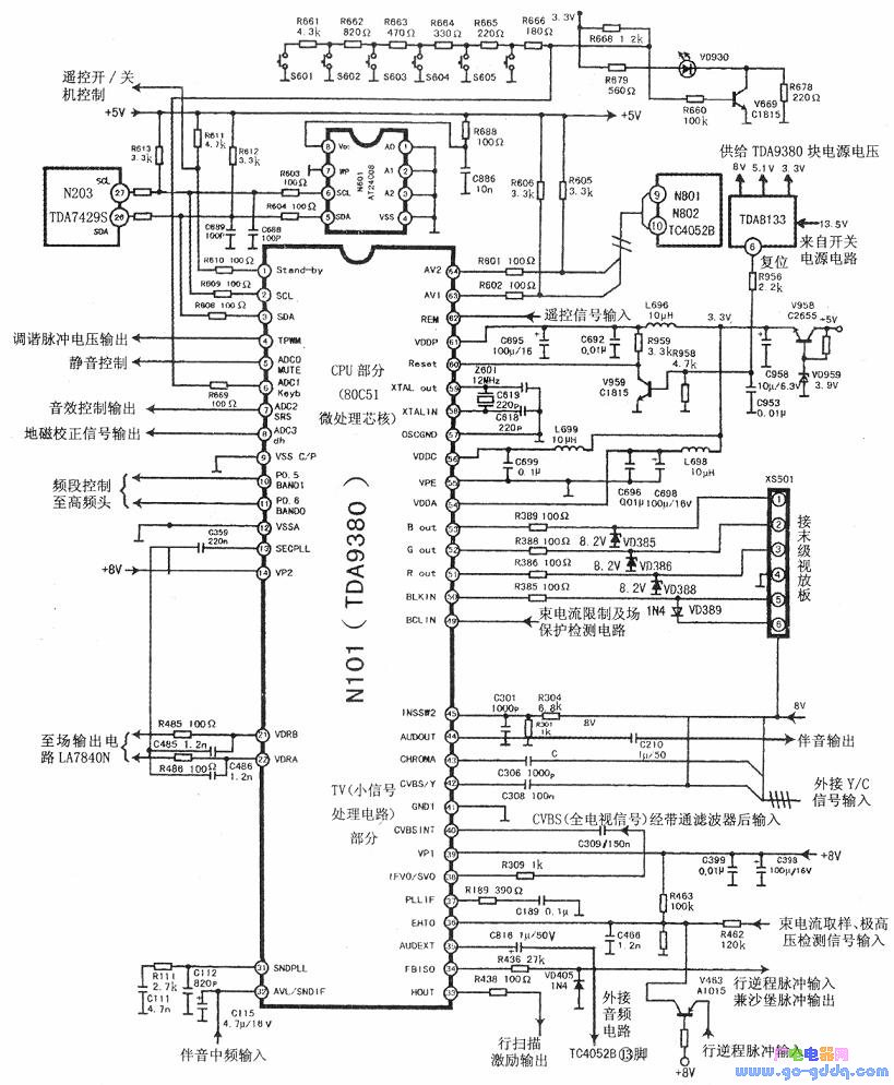 康佳P2162K彩电开机几秒钟后自动关机,指示灯