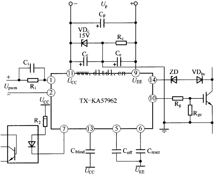 tx-ka57962 igbt驱动器的应用电路图