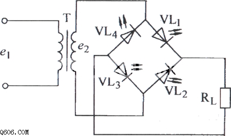 发光二极管组装的整流电路图