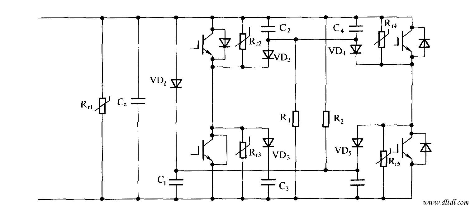 逆变电源的缓冲电路(抑制IGBT栅极-发射极直流