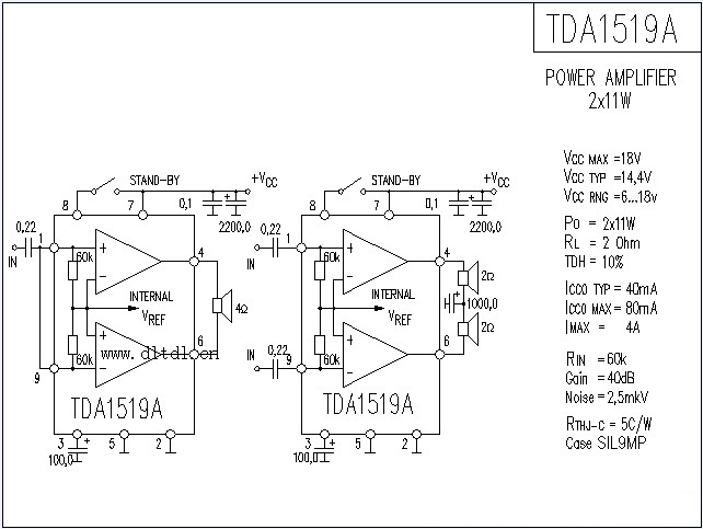 TDA1519A功放电路