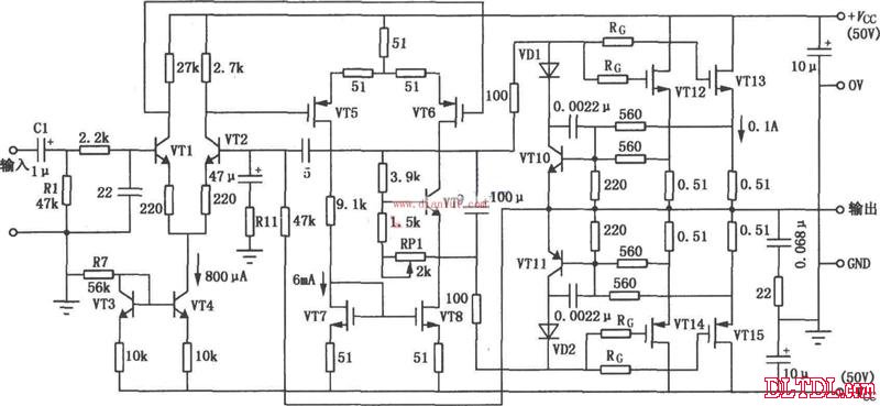 MOSFET管功率放大电路