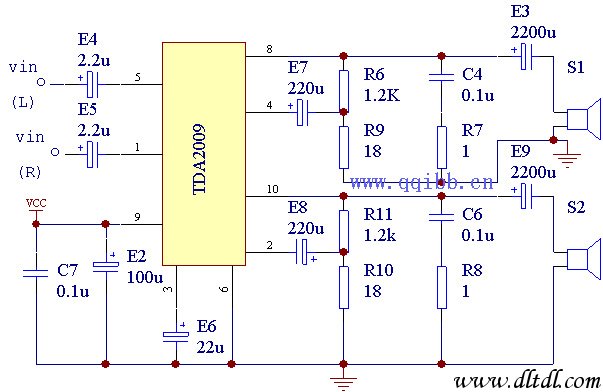 用tda2009制作功放电路