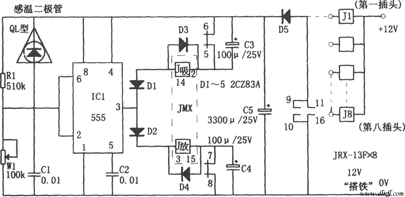 555构成的轴温报警器