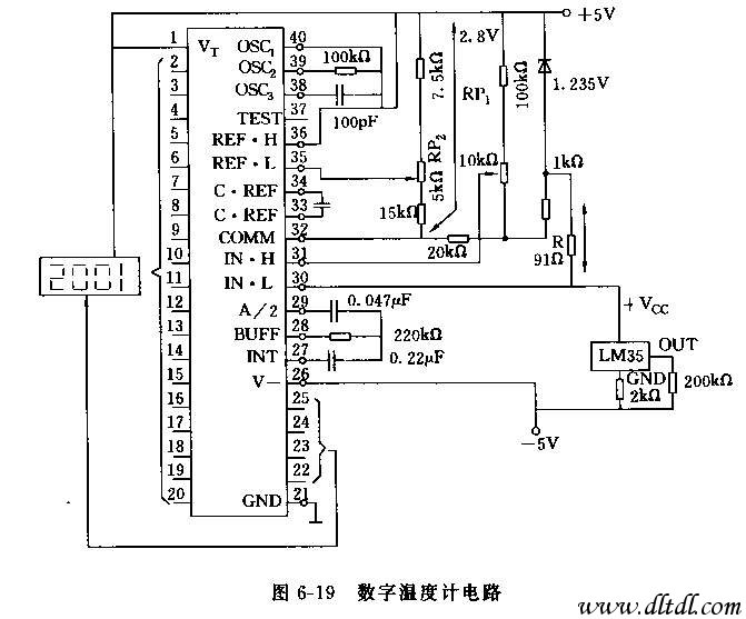 LM35与ICL7107构成的温度计