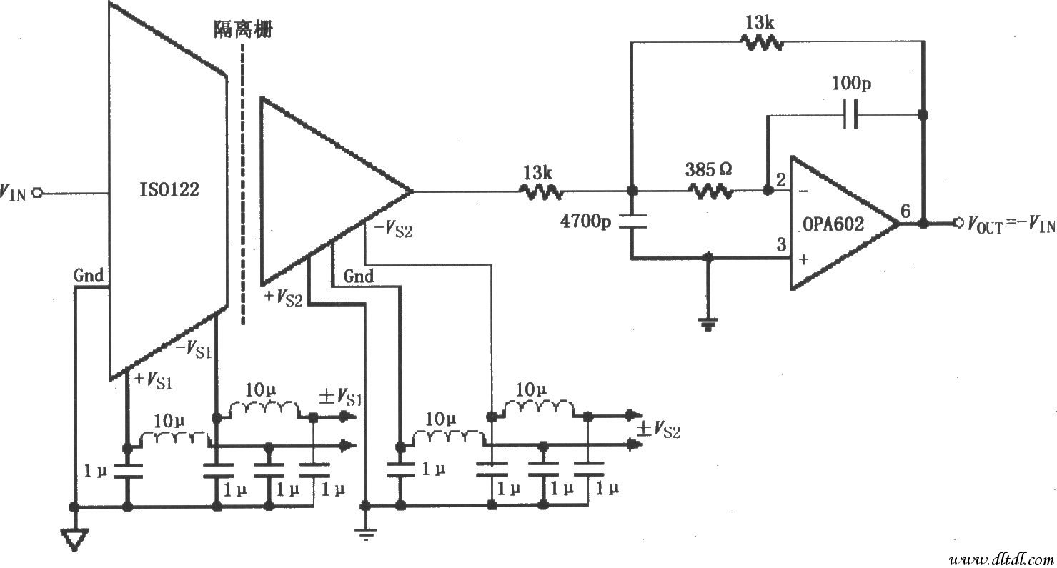 由iso122\/124构成的π型滤波器电路