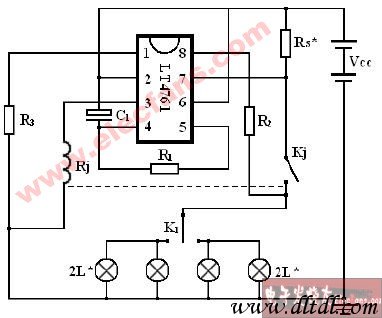 电动车闪光器电路图_电子设计应用_电子设计