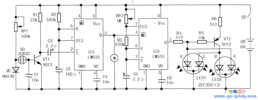 简单易制光控延时闪光玩具车