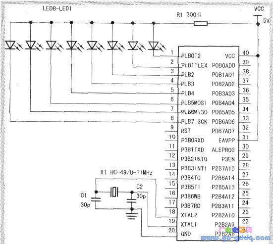 用Multisim软件仿真彩灯电路