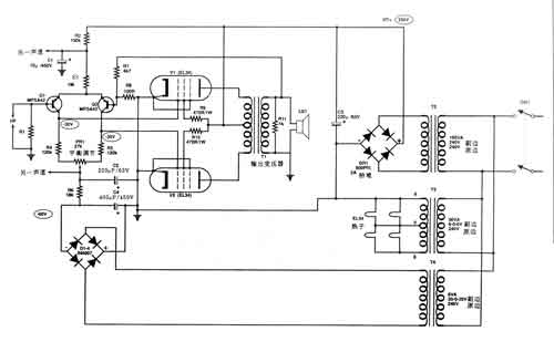 45W晶体管电子管混合式功率放大器_电路图-华强电子网