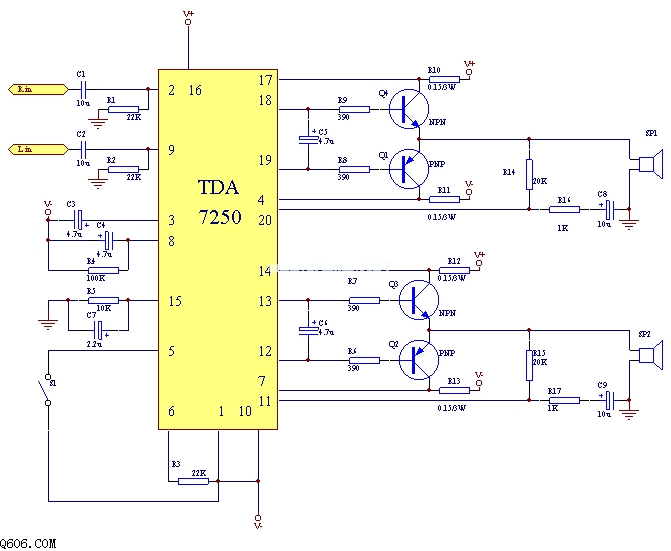 tda7250功放电路图