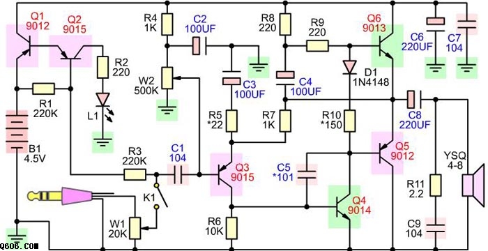 分立otl功放电路图