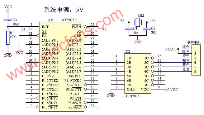 51单片机驱动步进电机电路及程序_电子设计应