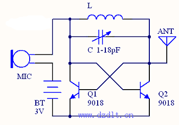 最简单调频无线话筒_电子设计应用_电子设计