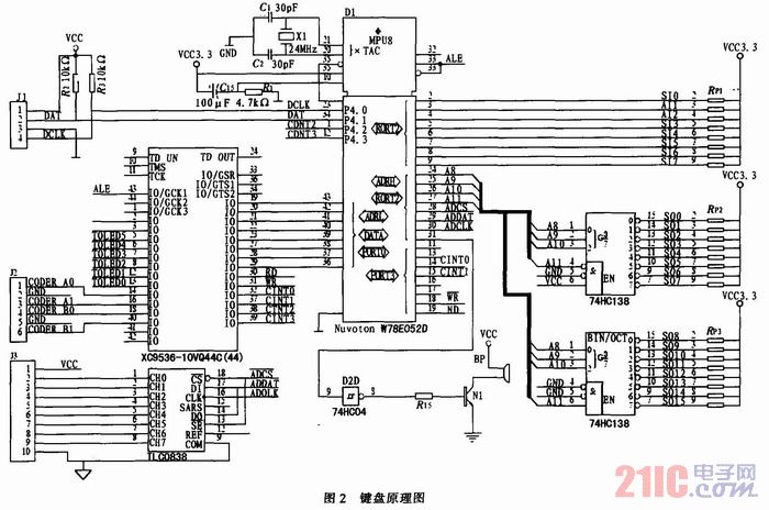单片机实现数字化B超键盘设计_电子设计应用