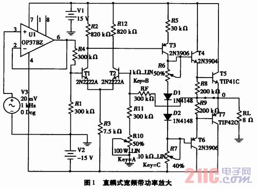 直耦式宽频带功率放大器的设计与调试