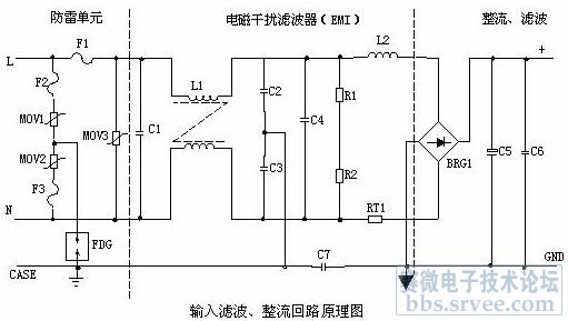 开关电源220整流桥交流输入端串联的两个10