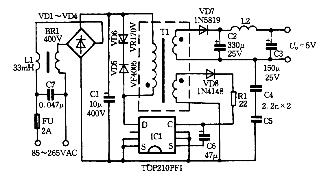高耐压PWM三端开关电源_电子设计应用_电子