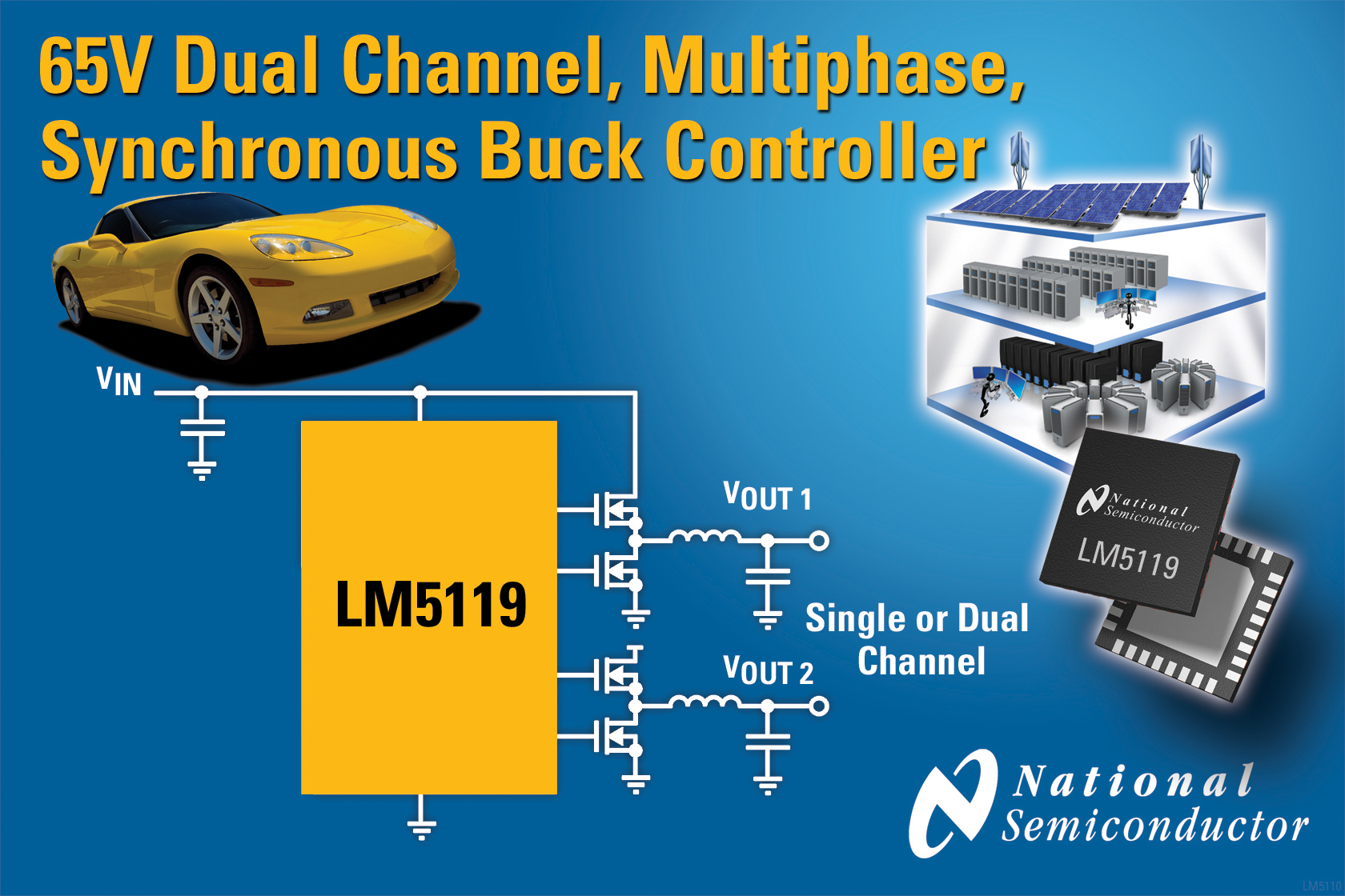 美国国家半导体推出65V双通道、双相同步降压
