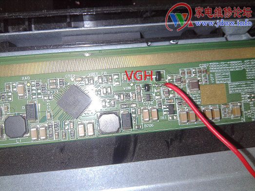 飞线修好液晶电视暗屏和花屏-家电维修-华强电子网