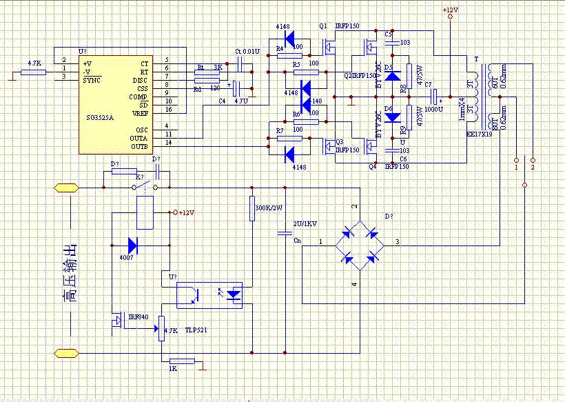 电子打鱼逆变器电路图大全