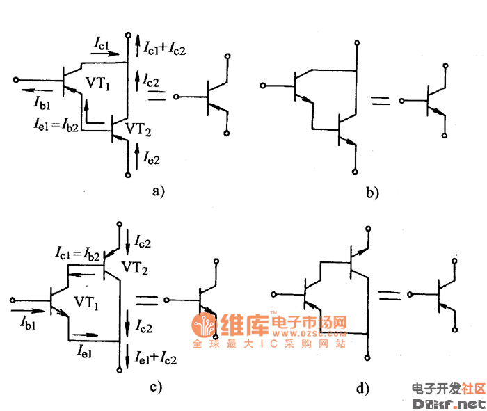 四种复合管的连接方式电路图