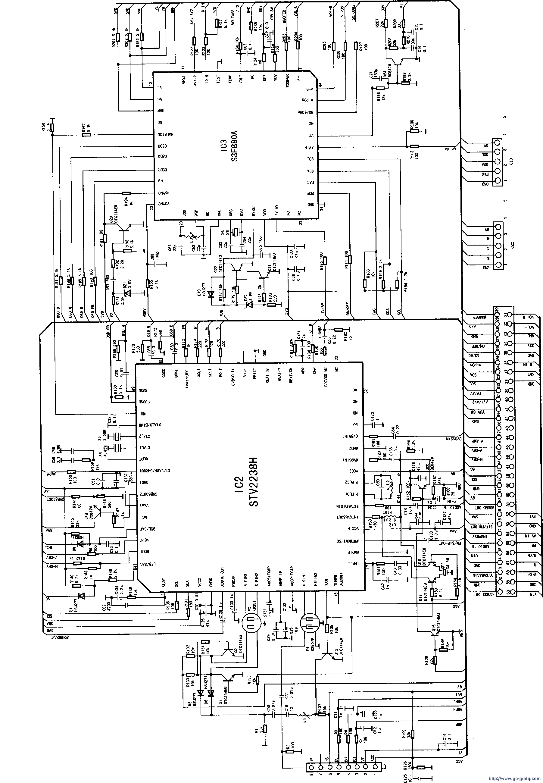 创维彩电3s35机芯高频头电路图