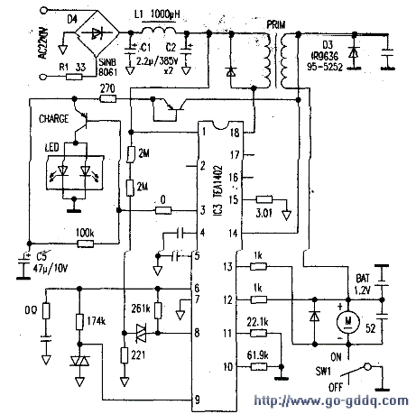 飞利浦3830剃须刀通电后无任何反应,充电指示灯始终不亮--电路图-技术